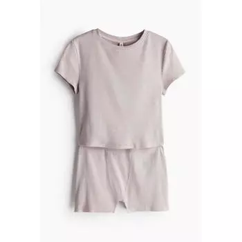 Футболка HM Pajama на шнурке светло-пыльно-розовая
