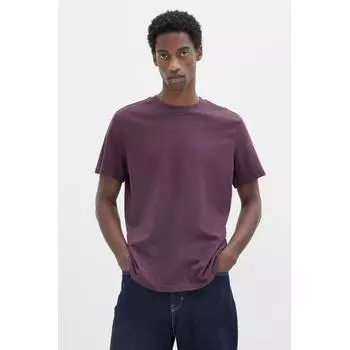 Футболка HM Regular Fit, цвет темный баклажан XS