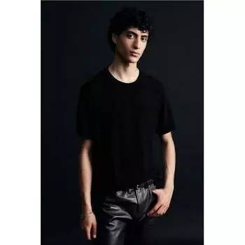 Футболка HM Regular Fit GliTTer черная S