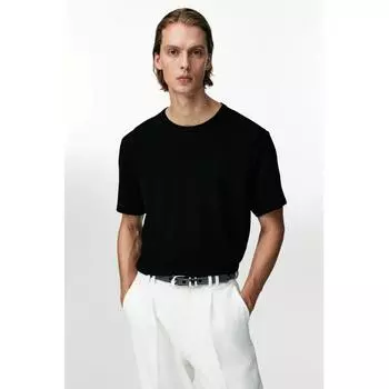 Футболка HM Regular Fit GliTTer черная S