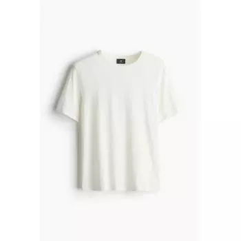 Футболка HM Regular Fit из смесового льна, белая