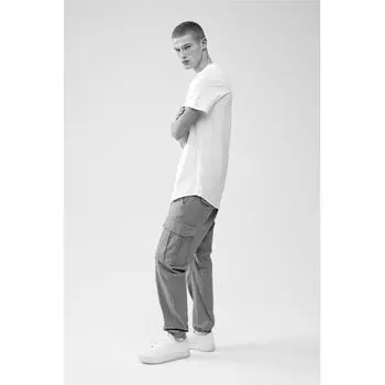 Футболка HM Regular Fit Long, белая XS