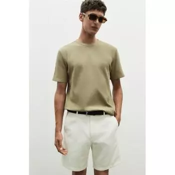 Футболка HM Regular fit с вафельной текстурой, цвет хаки, зеленый XS