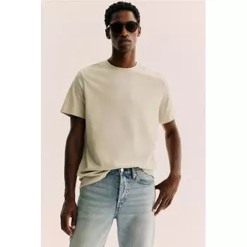 Футболка HM Regular Fit светло-бежевого цвета XS