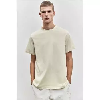 Футболка HM Regular Fit светло-бежевого цвета XS