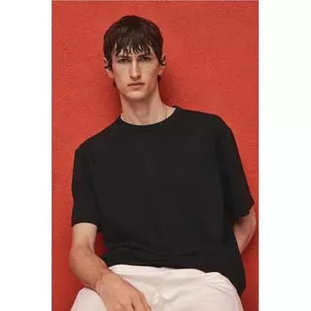 Футболка HM Regular FiT Waffle TeksTured, черная XS