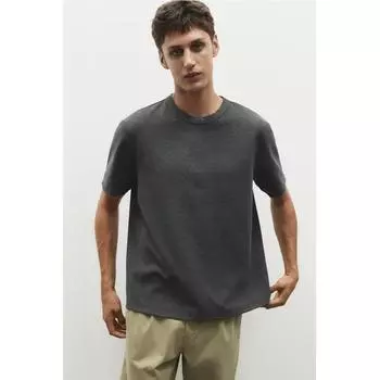 Футболка HM Regular FiT Waffle TexTured, темно-серая S