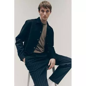 Футболка HM slim fit из хлопка пима светло-коричневого цвета XS