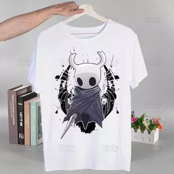 Футболка Hollow Knight, модная футболка с 3D-принтом, летняя мужская новинка, короткий рукав, игра, мультфильм, мужская футболка, смешные топы для мужчин S