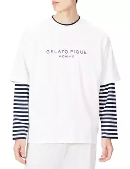 Футболка Homme One Point Logo Layered Long PHCT224936 OWHT L [Gelato Pique] мужская
