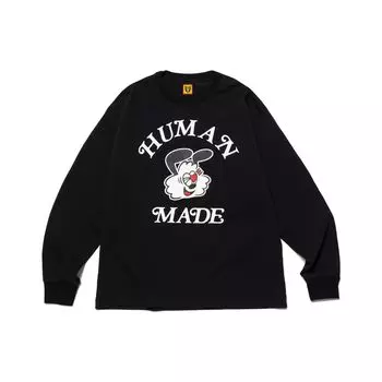 Футболка Human Made x Girls Dont Cry GDC White Day L/S, черная, унисекс, уличная одежда XX25CS003 M
