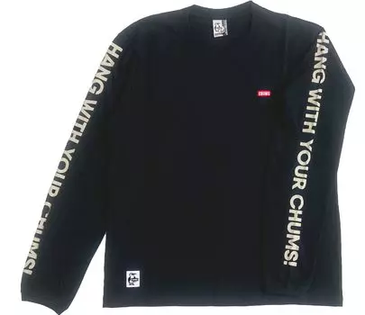 Футболка HWYC Brushed Long Sleeve Long Print Black x [Chums] T-Sleeve CH01-2305 (S, K084 Серовато-бежевый)