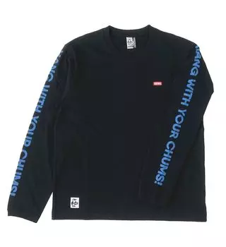 Футболка HWYC Brushed Long Sleeve Long Print Black x [Chums] T-Sleeve CH01-2305 (S, K065 Синий)