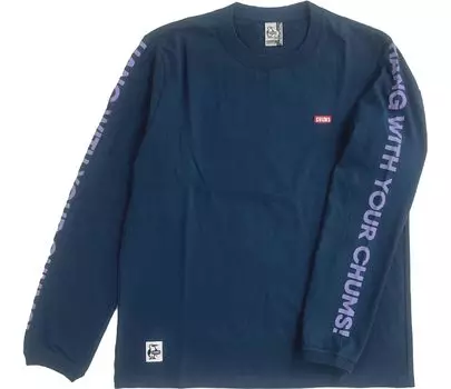 Футболка HWYC Brushed с длинным рукавом и принтом Navy x [Chums] CH01-2305 (S, N105 Саксофон)