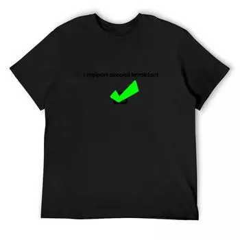 Футболка I Support Second Breakfast для мальчиков, белая, летняя, быстросохнущая, дешевая, футболки для мужчин S белый