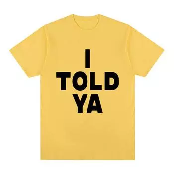 Футболка I Told Ya Challengers для мужчин Harajuku Aesthetic S светло-серый