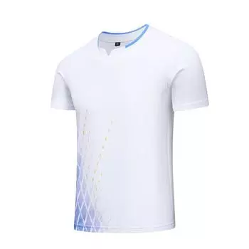 Футболка Ice Silk размера 8XL Plus, цвет градиента, эластичная, повседневная, дышащая, универсальная, с принтом, с круглым вырезом 8XL белый