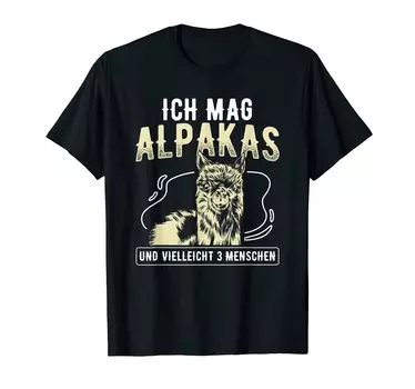 Футболка Ich Mag Alpacas And 3 Menschen Llama Alpaca