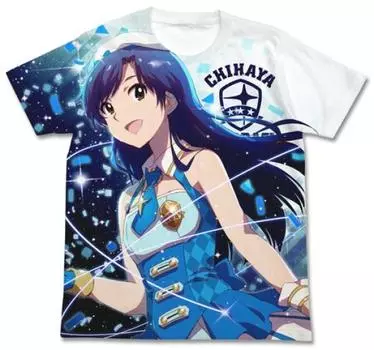 Футболка IDOLM@STER белого цвета с принтом «Платиновые звезды» Чихая Кисараги, размер M