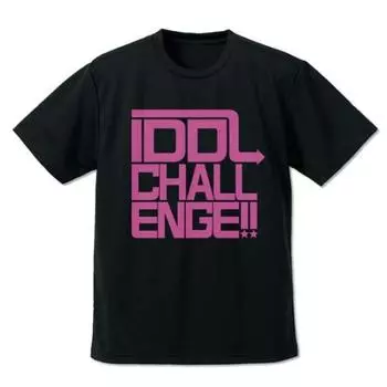 Футболка Idolmaster Cinderella Girls стремится стать рок-звездой Idol Challenge Dry, симпатичная версия. Черный размер L