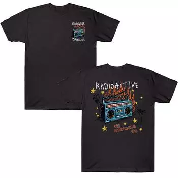 Футболка Imagine Dragons Radioactive Хлопковая Мужская/Женская Футболки Высокого Качества Мягкая Унисекс Уличная Одежда Хип-Хоп Мода Летние Топы с Коротким Рукавом XS