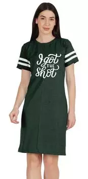 Футболка Inkmeso I Got The Shot Забавное платье с вырезом лодочкой Pro Vaccine L малиновый