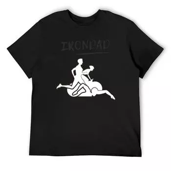 Футболка Irondad, топы, свободные, простые, роскошные, мужская одежда S белый