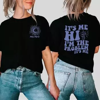 Футболка It s Me Hi I m The Problem Футболка Anti Hero Midnights Inspired Футболка Taylor с коротким рукавом в винтажном стиле Ретро-футболка 90-х Подарок фанатам S красный