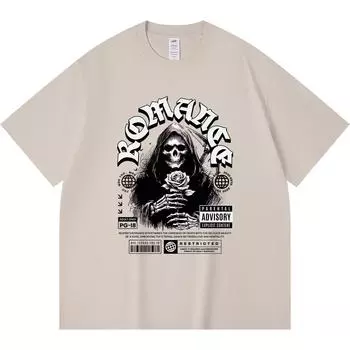 Футболка из 100% хлопка плотностью 230 г/м2 с принтом Undying Love, забавная футболка из чесаного хлопка в стиле Харадзюку XS абрикосовый