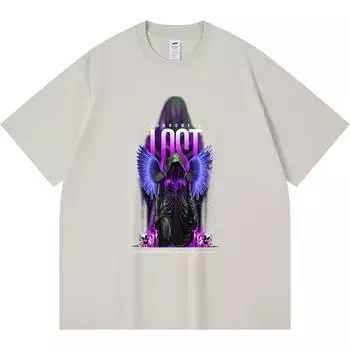 Футболка из 100% хлопка плотностью 230 г/м2 с принтом Sorrowful Lost, забавная футболка из чесаного хлопка в стиле Харадзюку XS абрикосовый