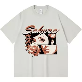 Футболка из 100% хлопка плотностью 230 г/м2, простая футболка с японским графическим принтом, забавная футболка из чесаного хлопка в стиле Харадзюку XS абрикосовый