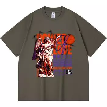 Футболка из 100% хлопка плотностью 230 г/м2 с принтом «Power Of Love» Футболки с забавным принтом в стиле Харадзюку из чесаного хлопка XS абрикосовый