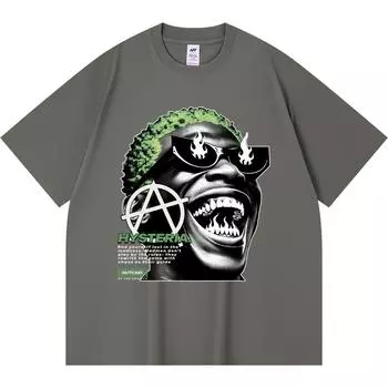 Футболка из 100% хлопка плотностью 230 г/м2 с принтом Hysteria, забавная футболка из чесаного хлопка в стиле Харадзюку XS абрикосовый