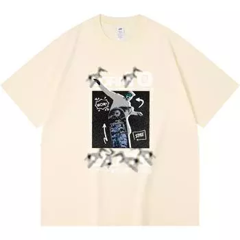 Футболка из 100% хлопка плотностью 230 г/м2 с принтом Born To Skate, забавная футболка из чесаного хлопка в стиле Харадзюку XS абрикосовый