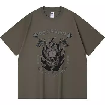 Футболка из 100% хлопка плотностью 230 г/м2, футболки с принтом Pearson Speed Supply, забавная футболка из чесаного хлопка в стиле Харадзюку XS абрикосовый