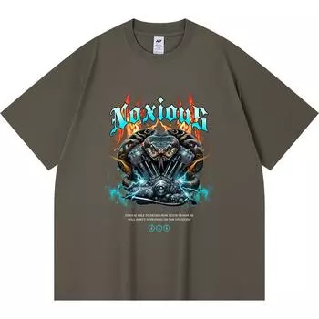 Футболка из 100% хлопка плотностью 230 г/м2 с вредным принтом, забавная футболка из чесаного хлопка в стиле Харадзюку XS абрикосовый