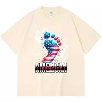 Футболка из 100% хлопка плотностью 230 г/м2 с принтом в американском стиле, забавная футболка из чесаного хлопка в стиле Харадзюку XS абрикосовый