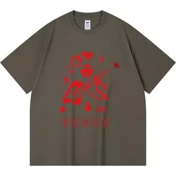 Футболка из 100% хлопка плотностью 230 г/м2 с принтом мира, забавная футболка из чесаного хлопка в стиле Харадзюку XS абрикосовый