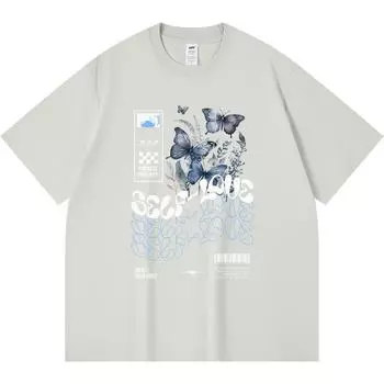 Футболка из 100% хлопка плотностью 230 г/м2 с принтом «Любовь к себе» Футболка из чесаного хлопка в смешном стиле Харадзюку XS абрикосовый