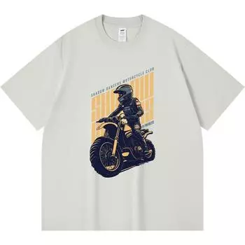 Футболка из 100% хлопка плотностью 230 г/м2 с принтом «Танцоры теней» в смешном стиле Харадзюку, футболка из чесаного хлопка XS абрикосовый