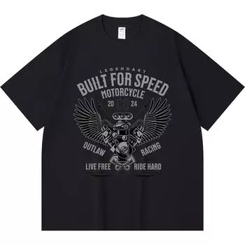 Футболка из 100% хлопка плотностью 230 г/м2, футболки с принтом «Скорость», забавная футболка из чесаного хлопка в стиле Харадзюку XS абрикосовый