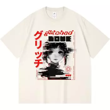 Футболка из 100% хлопка плотностью 230 г/м2 с принтом «любовь» в смешном стиле Харадзюку, футболка из чесаного хлопка XS абрикосовый