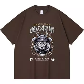 Футболка из 100% хлопка плотностью 230 г/м2 с принтом Fearless Mentality, забавная футболка из чесаного хлопка в стиле Харадзюку XS абрикосовый