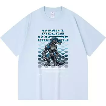 Футболка из 100% хлопка плотностью 230 г/м2 с принтом Mecha Masters Gaming Streetwear, футболки с забавным принтом в стиле Харадзюку из чесаного хлопка XS абрикосовый