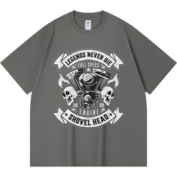 Футболка из 100% хлопка плотностью 230 г/м2 с принтом LEGENDS NEVER DIE, забавная футболка из чесаного хлопка в стиле Харадзюку XS абрикосовый