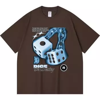 Футболка из 100% хлопка плотностью 230 г/м2, винтажная футболка с графическим принтом в стиле Харадзюку XS абрикосовый