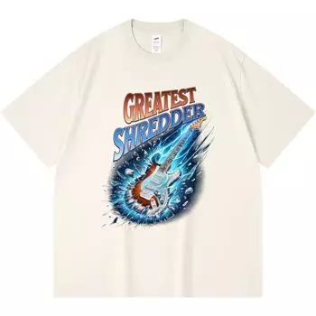 Футболка из 100% хлопка плотностью 230 г/м2 с принтом Greatest Shredder, забавная футболка из чесаного хлопка в стиле Харадзюку XS абрикосовый