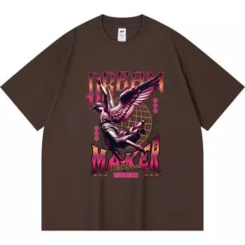 Футболка из 100% хлопка плотностью 230 г/м2 с принтом Defenders, забавная футболка из чесаного хлопка в стиле Харадзюку XS абрикосовый