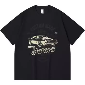 Футболка из 100% хлопка плотностью 230 г/м2, сшитая на заказ, с принтом Adventures Motors, футболки старой школы, забавная футболка из чесаного хлопка в стиле Харадзюку XS абрикосовый