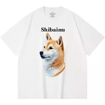 Футболка из 100% хлопка плотностью 230 г/м2 с принтом «Шибайну» Футболка из чесаного хлопка в смешном стиле Харадзюку XS абрикосовый